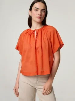 Kurzarmbluse aus Baumwolle