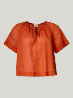 Kurzarmbluse aus Baumwolle