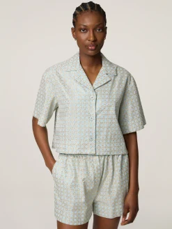 Kurzarmbluse aus Baumwolle