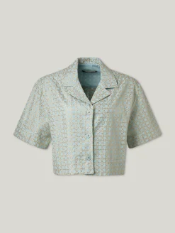 Kurzarmbluse aus Baumwolle