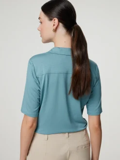 Kurzarmbluse aus Jersey