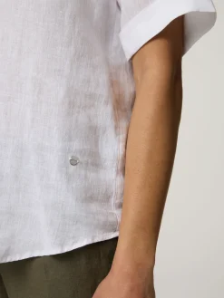 Kurzarmbluse aus Leinen