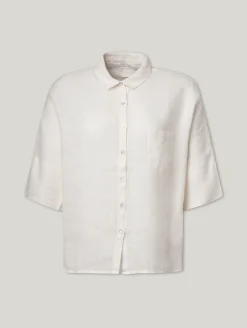 Kurzarmbluse aus Leinen