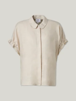 Kurzarmbluse aus Leinen