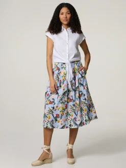 Kurzarmbluse aus Leinen