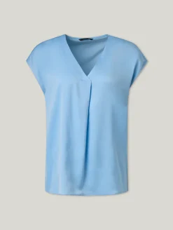 Kurzarmbluse aus Satin