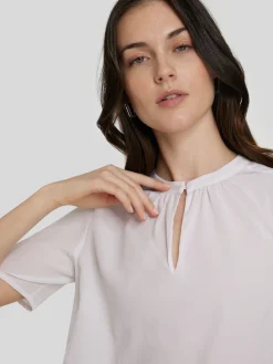 Kurzarmbluse aus Seide