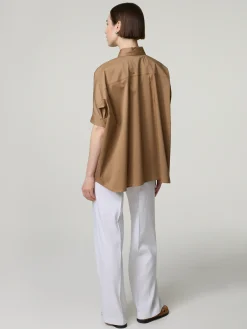 Kurzarmbluse im Oversized Fit