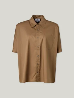 Kurzarmbluse im Oversized Fit