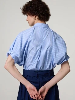 Kurzarmbluse im Oversized Fit