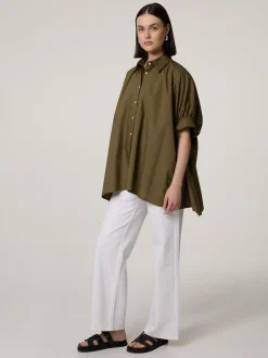 Kurzarmbluse im Oversized Fit