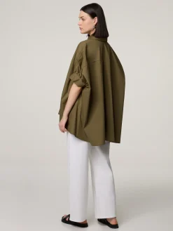 Kurzarmbluse im Oversized Fit