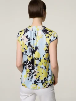 Kurzarmbluse mit Print