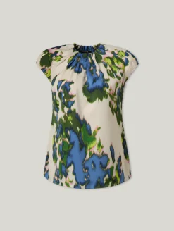 Kurzarmbluse mit Print