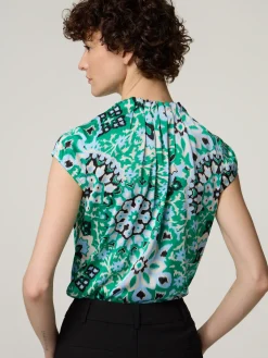 Kurzarmbluse mit Print