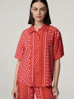 Kurzarmbluse mit Print LUZ