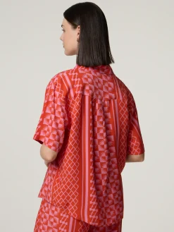 Kurzarmbluse mit Print LUZ