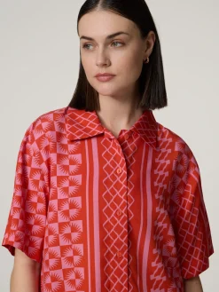 Kurzarmbluse mit Print LUZ