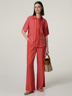 Kurzarmbluse mit Print LUZ