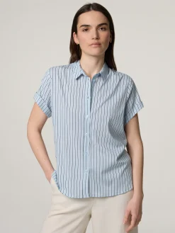 Kurzarmbluse mit Streifen MAJAN