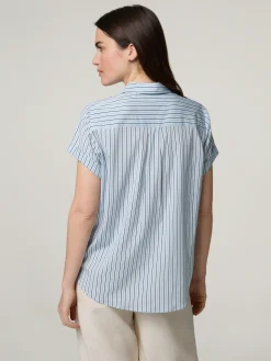 Kurzarmbluse mit Streifen MAJAN