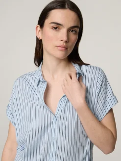 Kurzarmbluse mit Streifen MAJAN