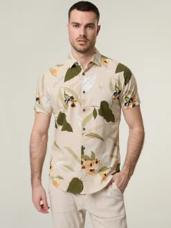 Kurzarmhemd mit floralem Print