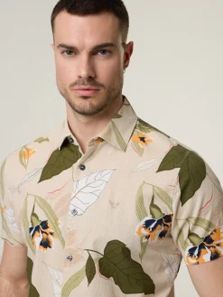 Kurzarmhemd mit floralem Print