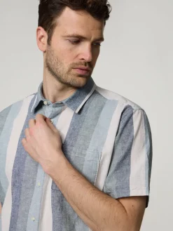 Kurzarmhemd mit Leinen