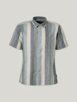Kurzarmhemd mit Leinen