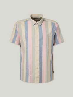 Kurzarmhemd mit Leinen