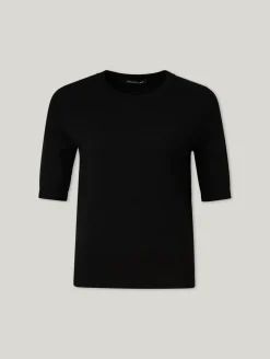 Kurzarmshirt aus Feinstrick