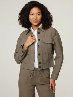 Kurze Jacke mit Baumwolle