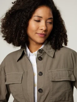 Kurze Jacke mit Baumwolle