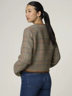 Kurze Jacke mit Hahntritt