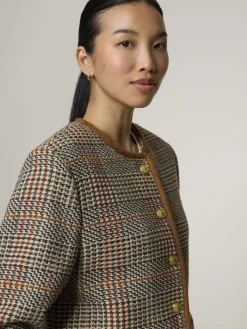 Kurze Jacke mit Hahntritt