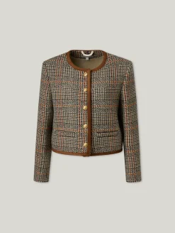 Kurze Jacke mit Hahntritt