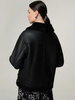 Lammfelljacke im Biker-Look PARIS