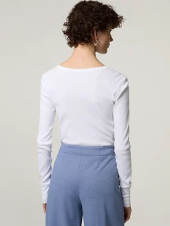 Langarmshirt aus Rippstrick