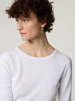 Langarmshirt aus Rippstrick