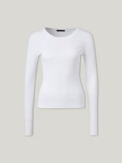 Langarmshirt aus Rippstrick