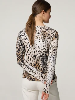 Langarmshirt im Leo-Print