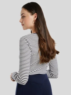 Langarmshirt im Rippstrick