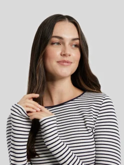 Langarmshirt im Rippstrick