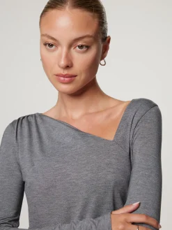 Langarmshirt mit Raffung