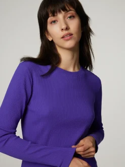 Langarmshirt mit Rippen