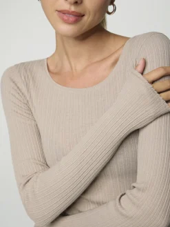 Langarmshirt mit Rippen HEJUNO