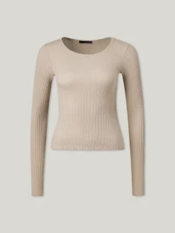 Langarmshirt mit Rippen HEJUNO