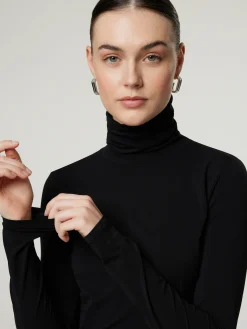 Langarmshirt mit Rollkragen