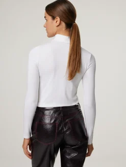 Langarmshirt mit Stehkragen